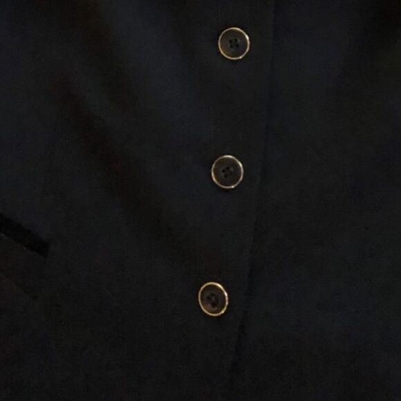 Basler Wool Blend Jacket EU 46 US 16 VTG Black Velvet Trim Collar Luxe Old Money - Picture 16 of 16